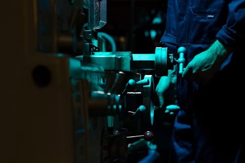 Electrician testing a circuit